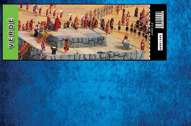 Inti Raymi 2026 ticket. Green section
