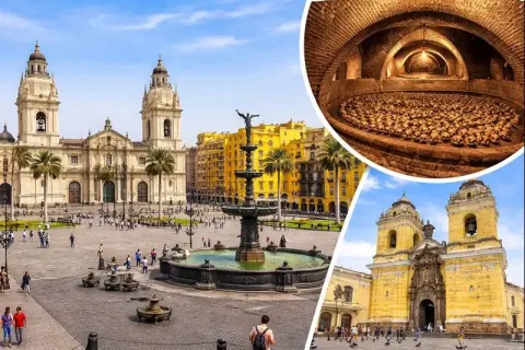 Stadtrundfahrt durch Lima: Historisches Zentrum, Huaca Pucllana &amp; Katakomben mit Pisco Sour